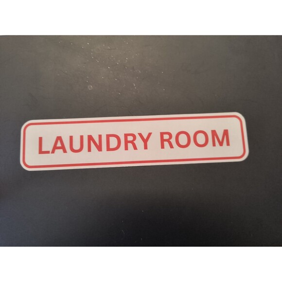 Laundry Room Sign Sticker Waterproof Vinyl Decal (2 Pack) - Picture 1 of 3